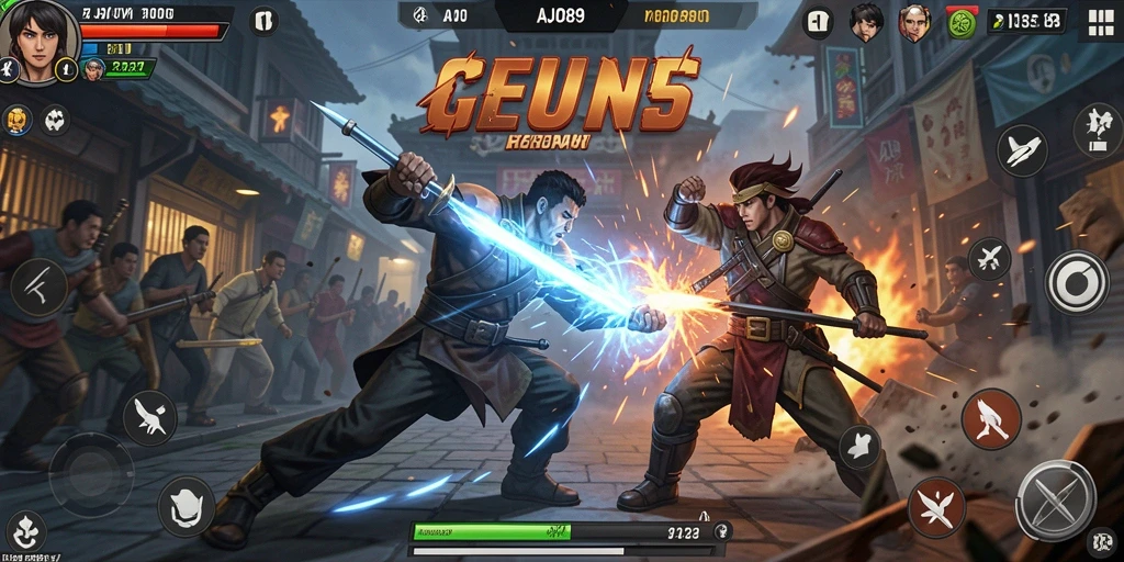 Tampilan gameplay AJO89 yang intens dan menegangkan.