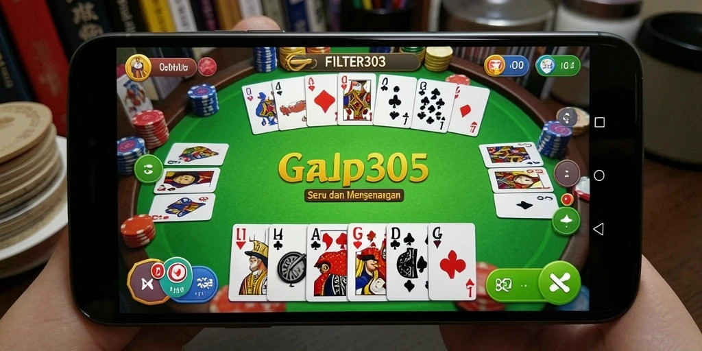 Screenshot permainan Gaple yang menarik dan kompetitif.