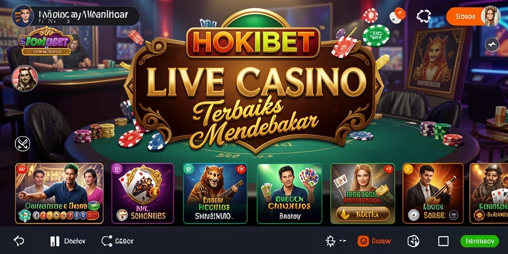 Tampilan gameplay HOKIBET yang menarik dan interaktif di Live Casino.