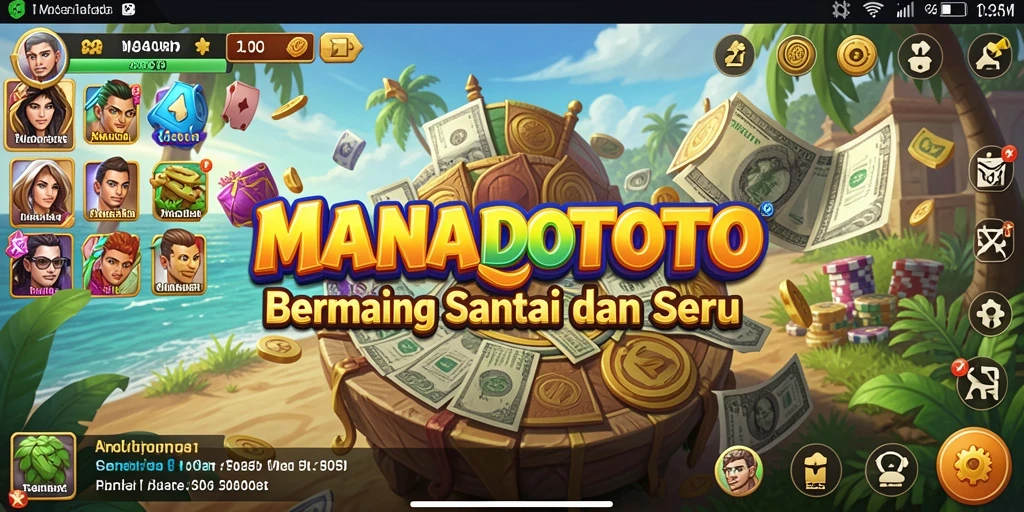 Screenshot permainan MANADOTOTO yang ceria dan menarik.