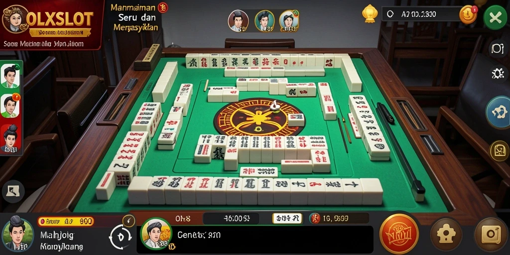 Tampilan menarik dari gameplay OLXSLOT di Mahjong.
