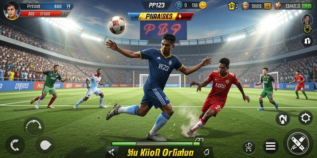 Tampilkan gameplay seru dari PP123 saat bermain olahraga.