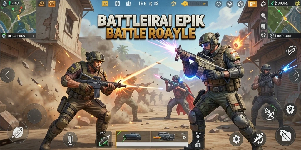 Gameplay intens Battle Royale dengan grafik mengesankan.