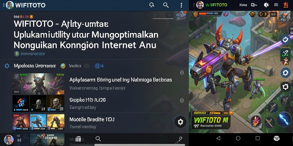 Tampilan antarmuka aplikasi WIFITOTO untuk optimasi koneksi internet.