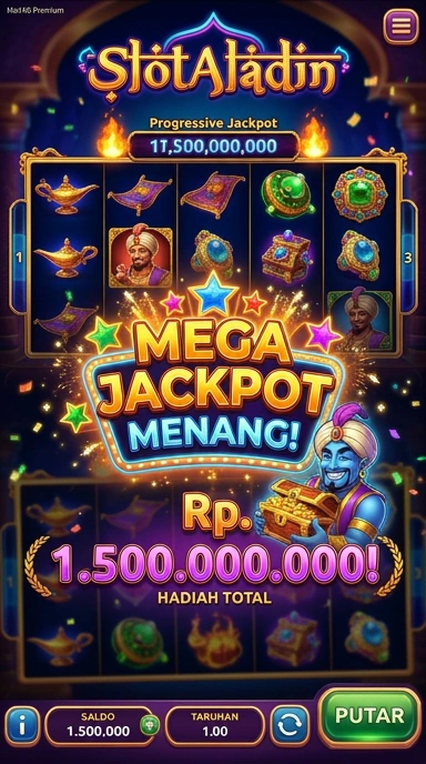 Menu navigasi dalam aplikasi slotaladin yang intuitif.
